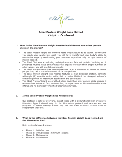Ideal Protein Weight Loss Method FAQ&para;S