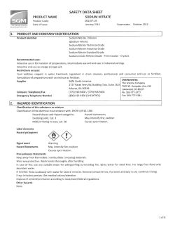 SDS Sodium Nitrate (SQM)