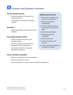 Number and Quantity Overview N