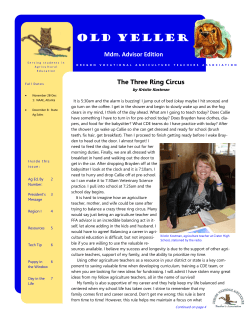 Old Yeller - Oregon Agriculture Teachers Association