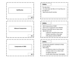 Nullification 94 96 95 Compromise of 1850 Missouri Compromise