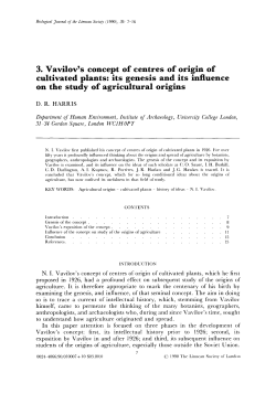 3. Vavilov`s concept of centres of origin of