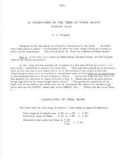 AN OBSERVATION ON THE TIDES AT OTATA ISLAND, HAURAKI