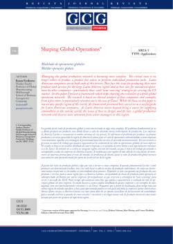 Shaping Global Operations - Globalización, Competitividad y