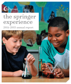 2014-2015 Annual Report - Springer School and Center