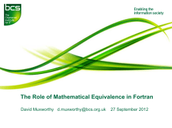 The role of mathematical equivalence in Fortran