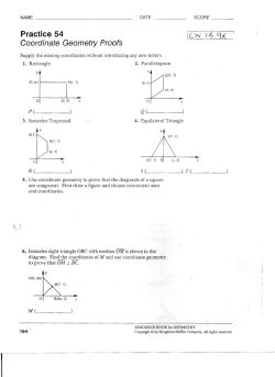 Practice 54 Coordinate Geometry Proofs