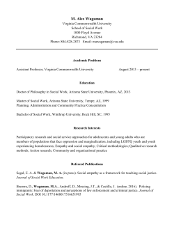 Mary Alexandra Wagaman - VCU School of Social Work