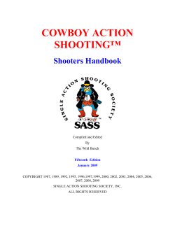 SASS Shooters Handbook
