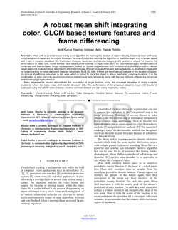 A robust mean shift integrating color, GLCM based texture features