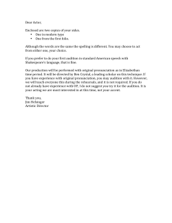 Feste (Twelfth Night) - Orlando Shakespeare Theater