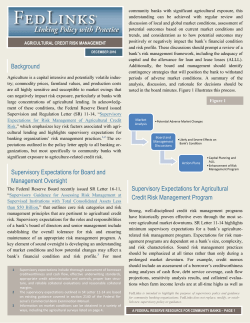 Agricultural Credit Risk Management