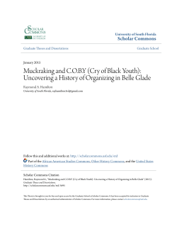 Muckraking and COBY (Cry of Black Youth