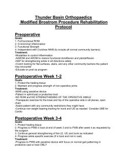 Modified Brostrom Protocol - Thunder Basin Orthopaedics