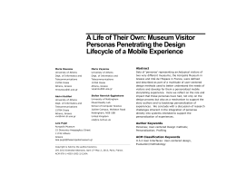 A Life of Their Own: Museum Visitor Personas Penetrating