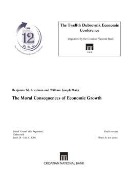 The Moral Consequences of Economic Growth