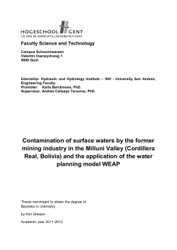 Contamination of surface waters by the former mining