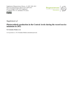 Photosynthetic production in the Central Arctic during the record sea