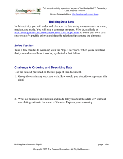 Building Data Sets - Seeing Math