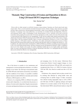 Thematic Map Construction of Erosion and Deposition in Rivers