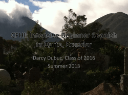 CFHI: Intensive Beginner Spanish in Quito, Ecuador