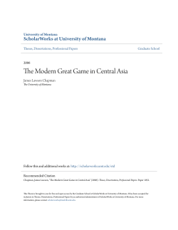 The Modern Great Game in Central Asia