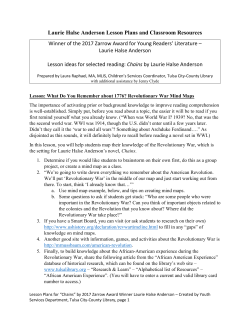 Laurie Halse Anderson Lesson Plans and Classroom Resources