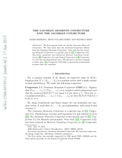 The Gaussian Moments Conjecture and the Jacobian Conjecture