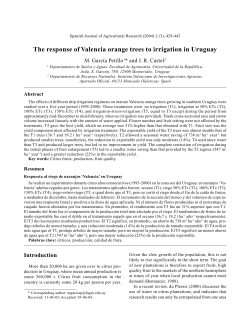 The response of Valencia orange trees to irrigation in