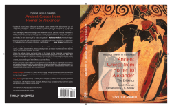 Ancient Greece from Homer to Alexander