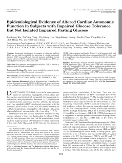 Epidemiological Evidence of Altered Cardiac