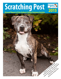 AVHS Annual Report 2015 - Auburn Valley Humane Society