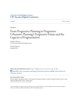From Progressive Planning to Progressive Urbanism