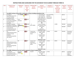 instructions and guidelines for the advances to be claimed through