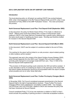 ED12 explanatory note on off-airport car parking