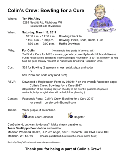 Colin`s Crew: Bowling for a Cure