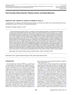 Post-Traumatic Stress Disorder, Physical Activity, and Eating