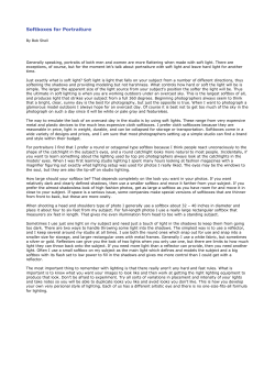 Softboxes for Portraiture