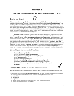 chapter 2 production possibilities and opportunity costs