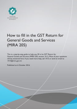 How to fill in the GST Return for General Goods and Services (MIRA