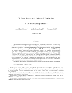 Oil Price Shocks and Industrial Production: Is the Relationship Linear?