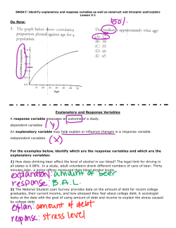 3.1 Explanatory/Response Variables