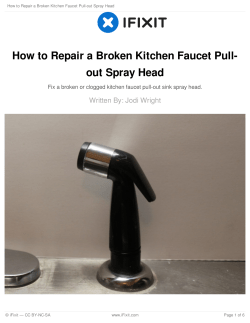 How to Repair a Broken Kitchen Faucet Pull-out Spray Head