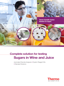 Complete Solution for Testing Sugars in Wine and Juice