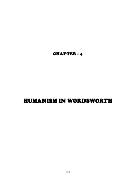 humanism in wordsworth