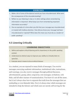 4.5 Listening Critically