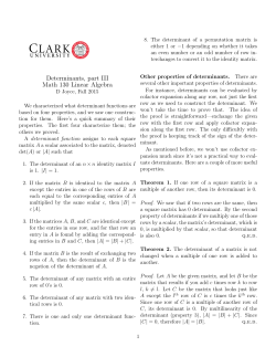 properties of determinants