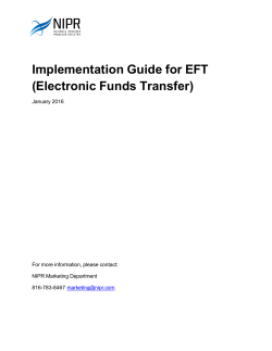 Implementation Guide for EFT (Electronic Funds Transfer)