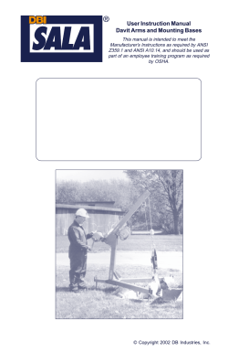 User Instruction Manual Davit Arms and Mounting