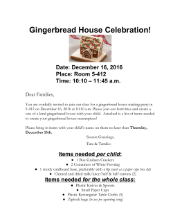 Gingerbread House Celebration!